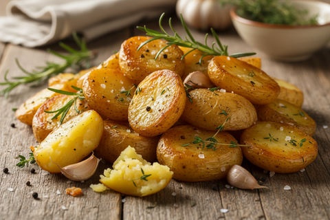 Pommes de terre rôties au filet mignon séché : recette facile et gourmande